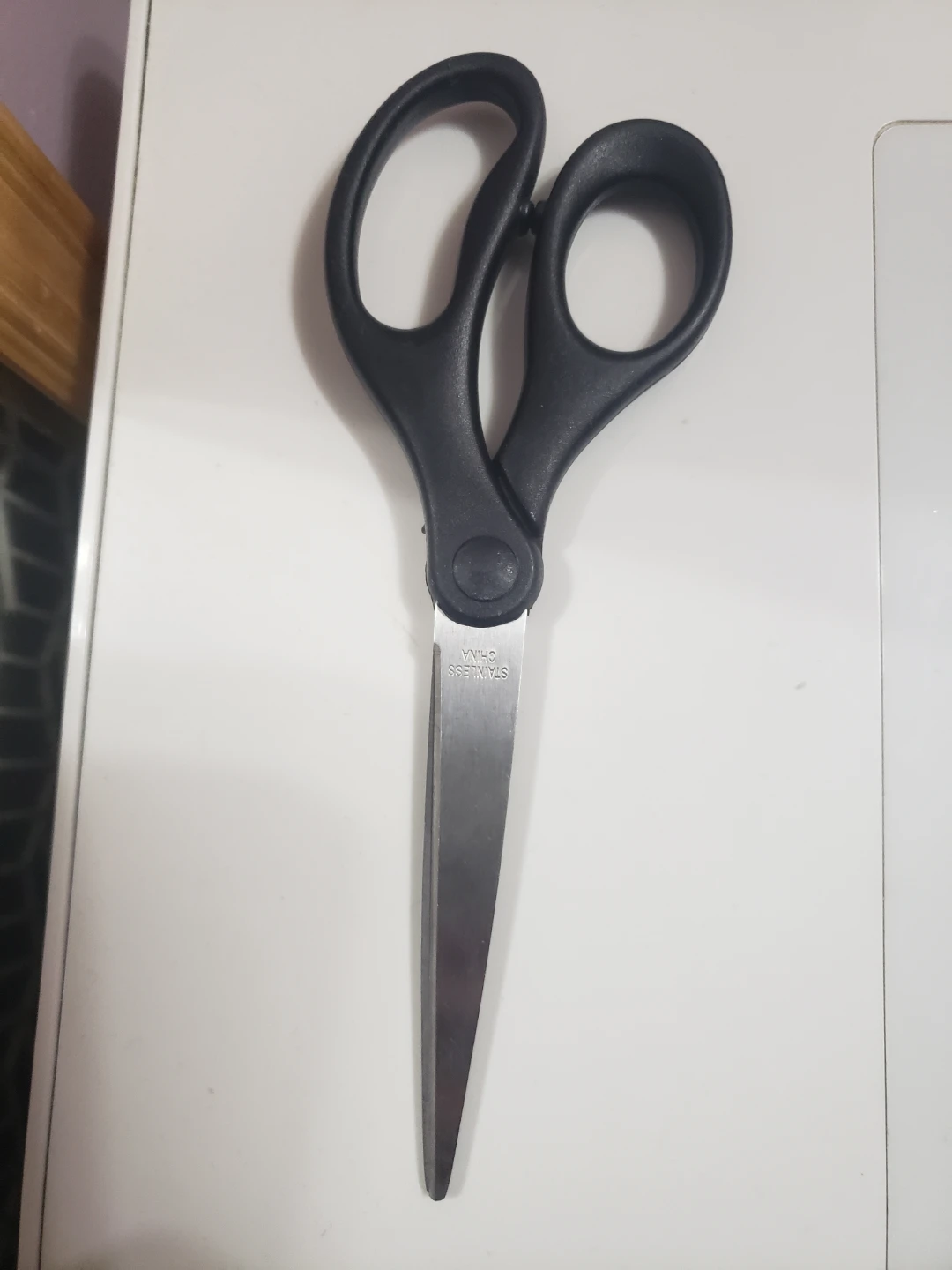 Black handle scissors