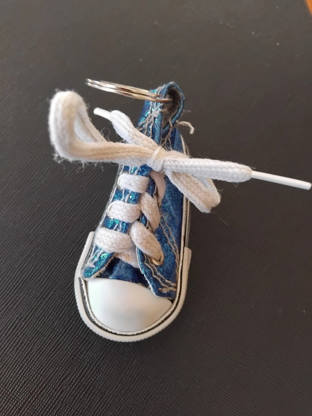 Blue Glitter Sneaker Keychain