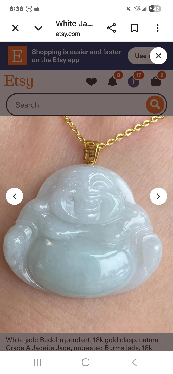 White Jade Buddha Pendant - photo 3