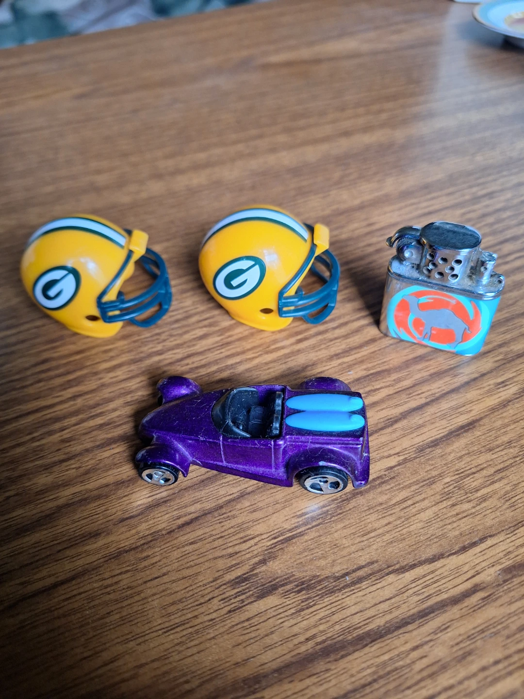 Green Bay Packers Helmets, Lighter, and Toy Car Lot - photo 2