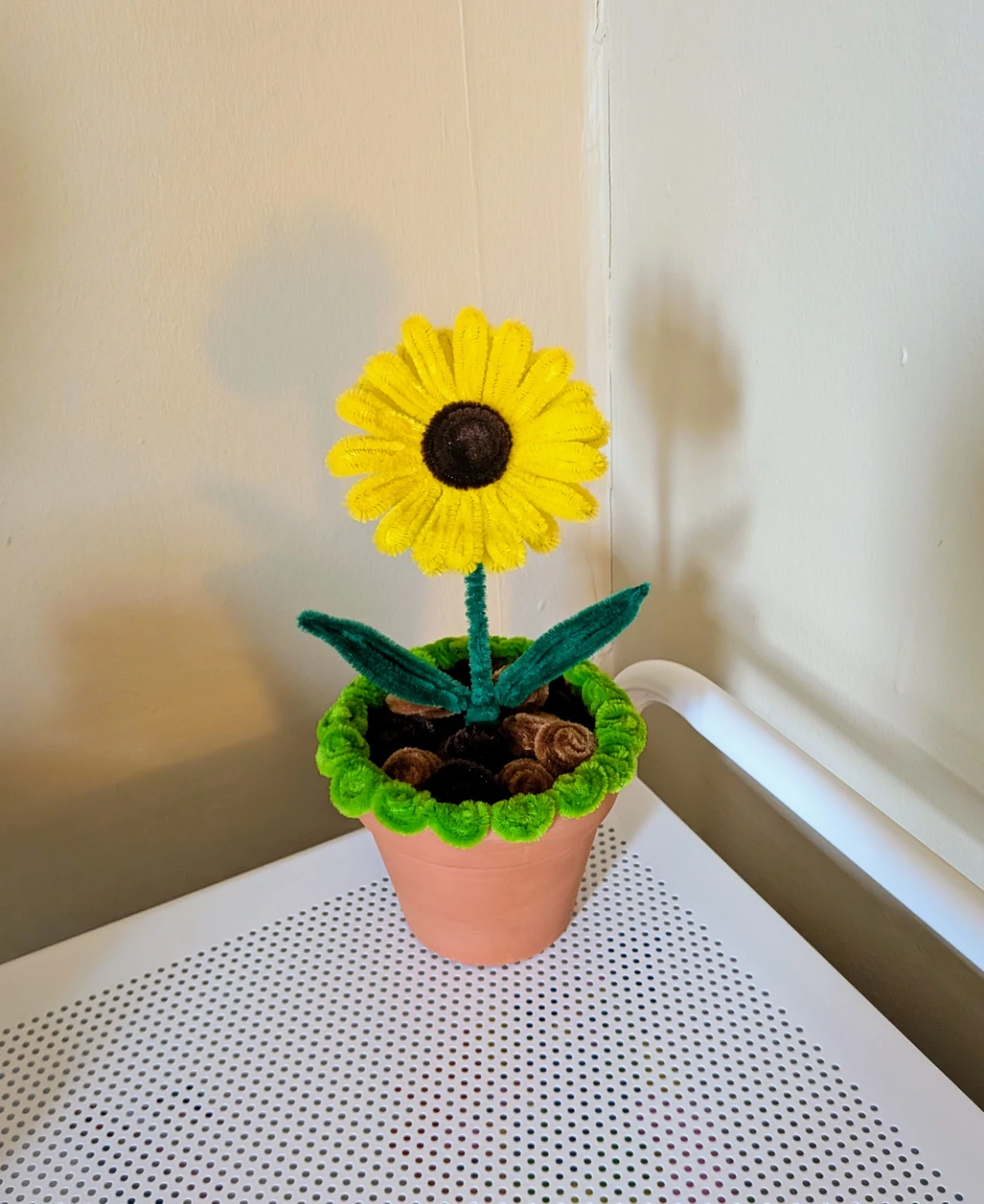 Pipe Cleaner Sunflower Potted Plant