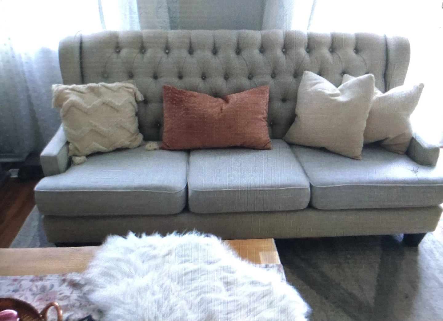 Designer Tufted Sofa