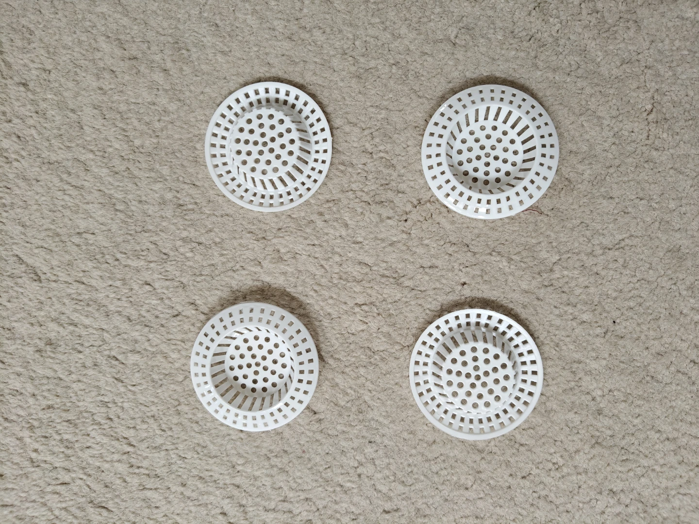 White Plastic Sink Strainers