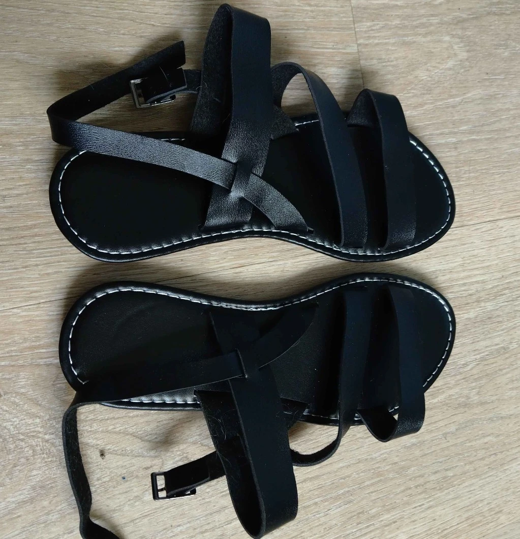 Black Flat Sandals