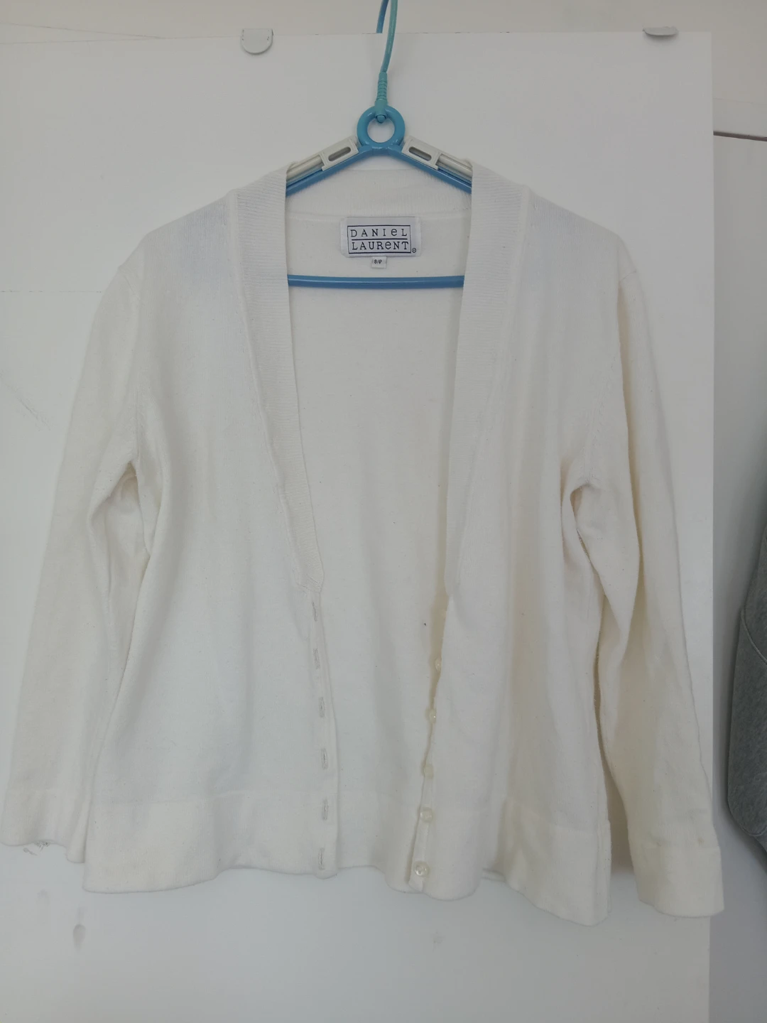 Daniel Laurent White Cardigan Sweater - Size S/P
