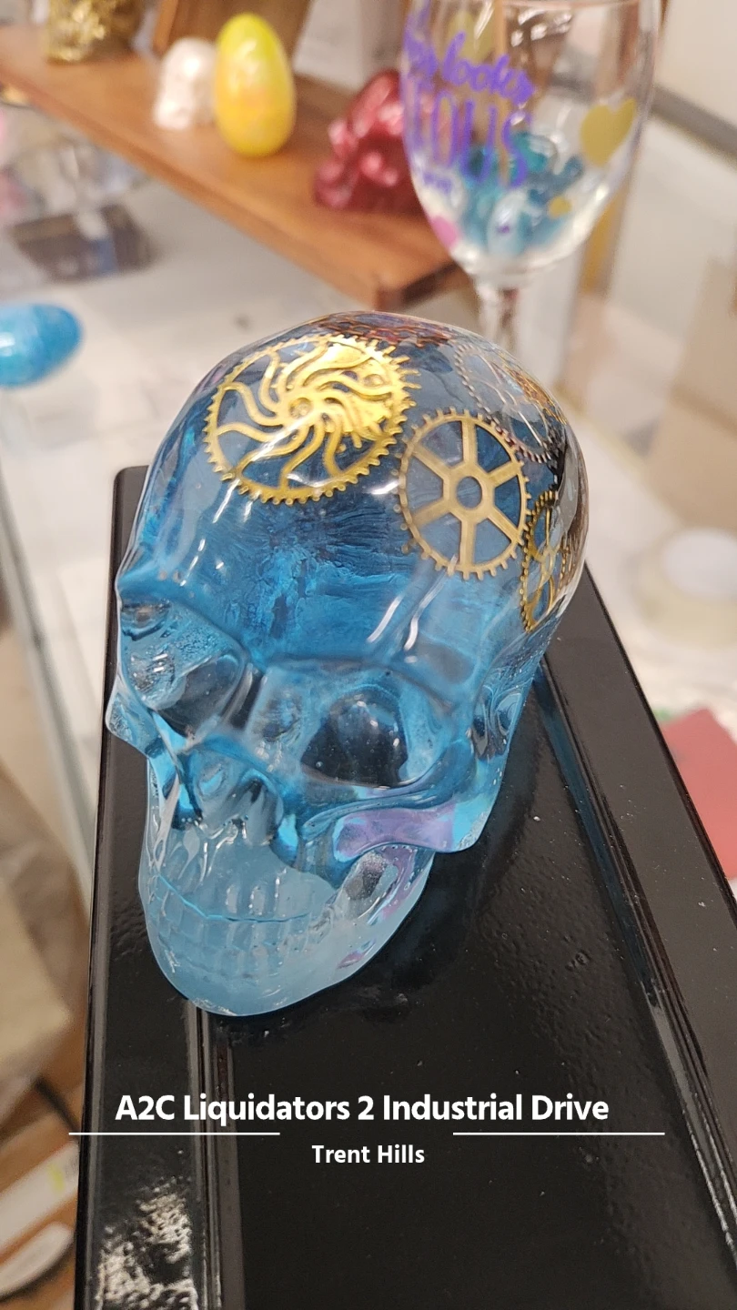 ** Made by local Campbellford Resident**  Resin Skull Figurines - photo 4