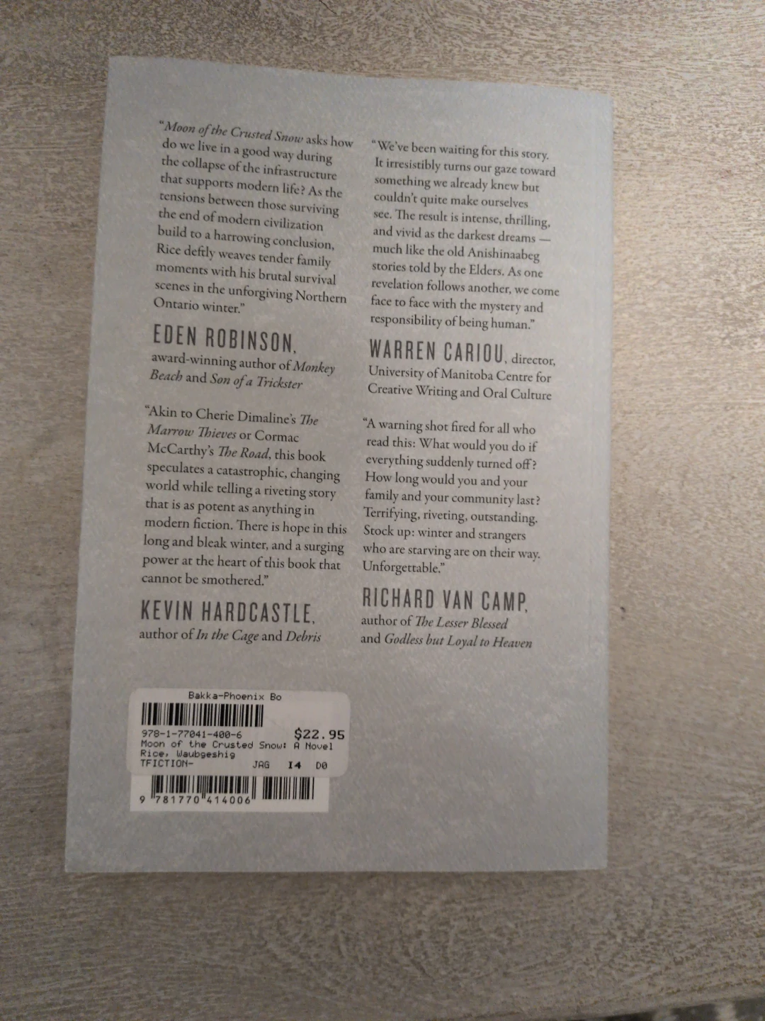 Moon of the Crusted Snow: A Novel by Waubgeshig Rice - photo 2