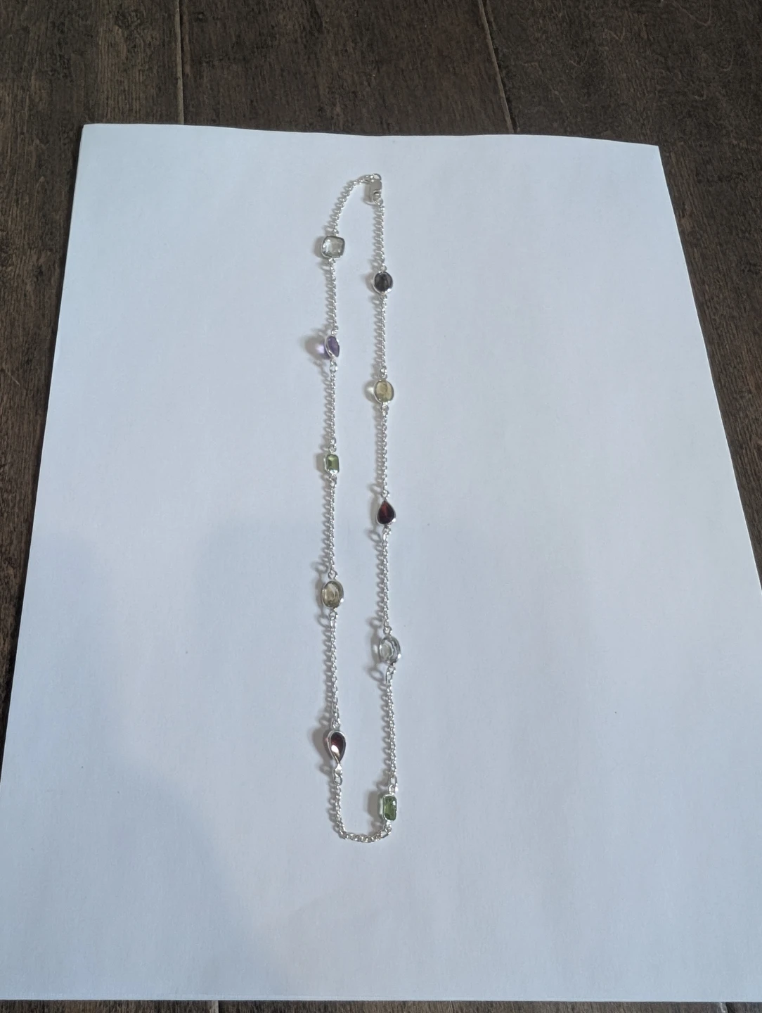 Brand New Silver Gemstones Necklace For Sale - photo 3