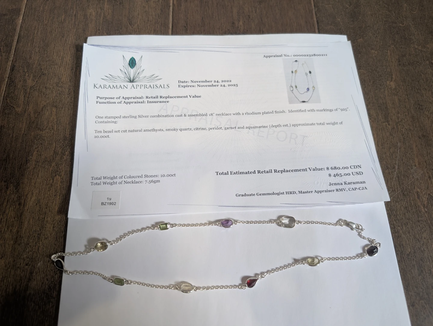 Brand New Silver Gemstones Necklace For Sale - photo 5