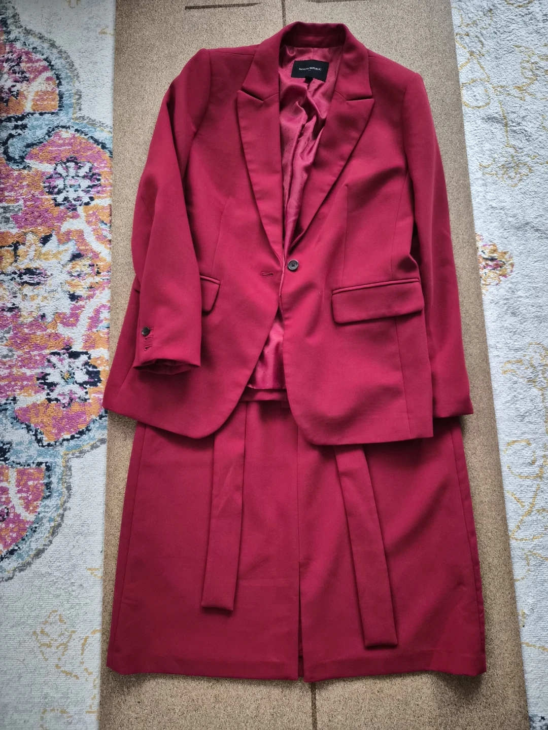 Banana Republic Red Blazer and Skirt Set - Size 12