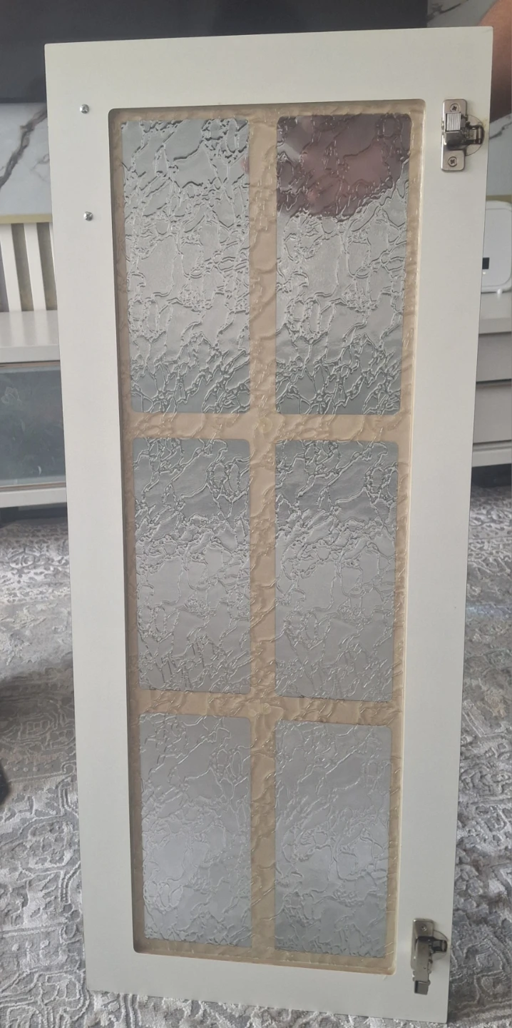 Dark Brown Cabinet Doors with Frosted Glass Panes - photo 4