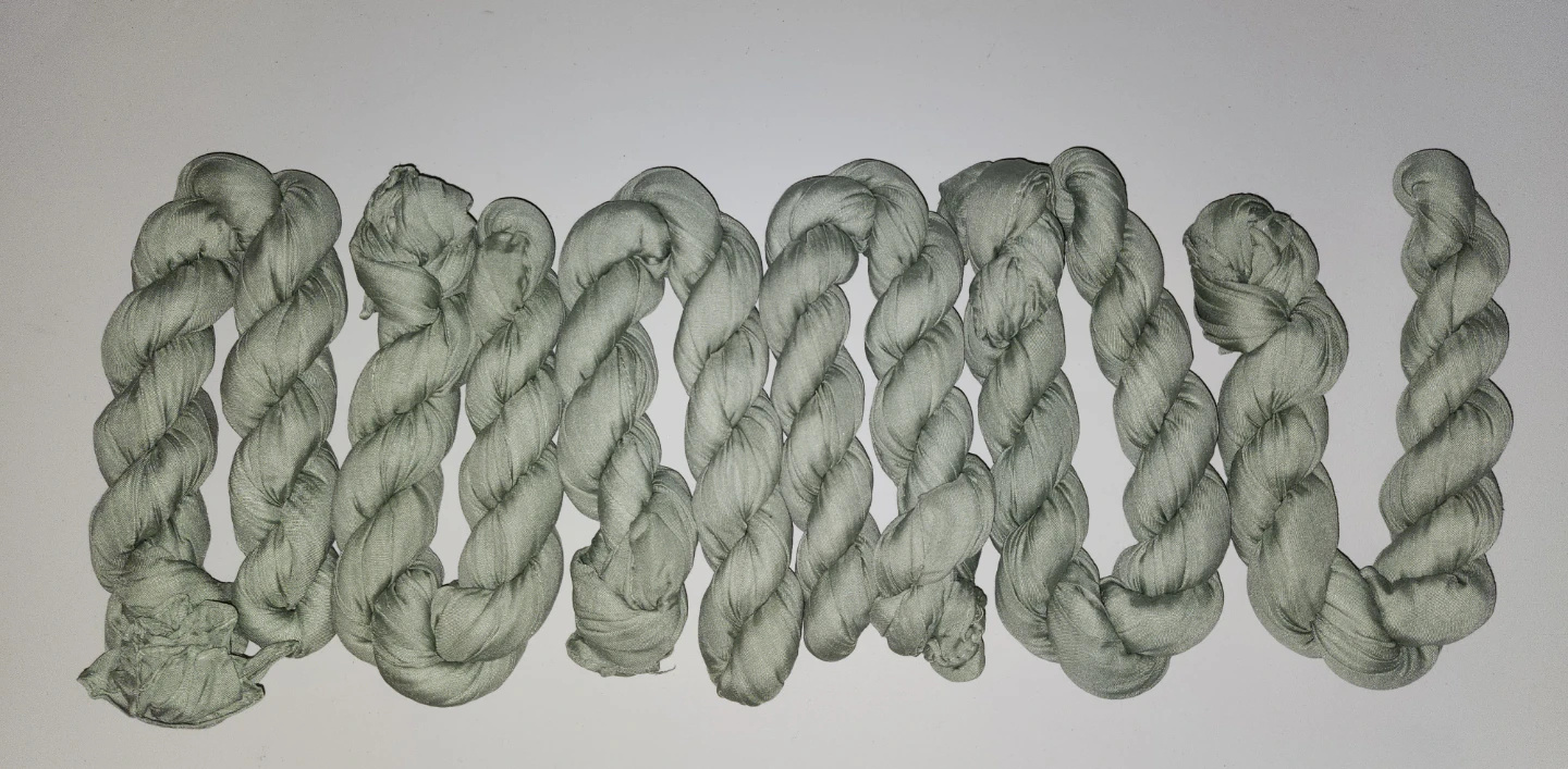 6 Green Cheesecloth Table Runners
