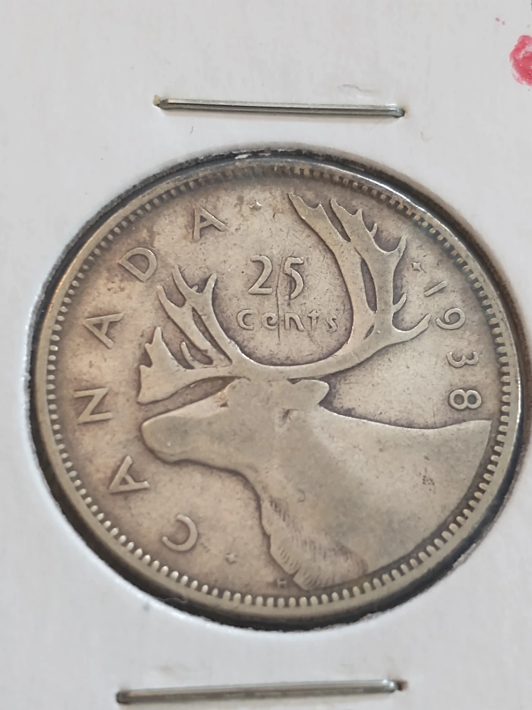 1938 Canadian 25 Cent Coin