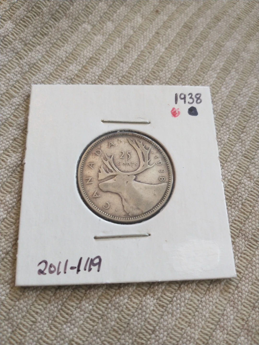 1938 Canadian 25 Cent Coin - photo 2