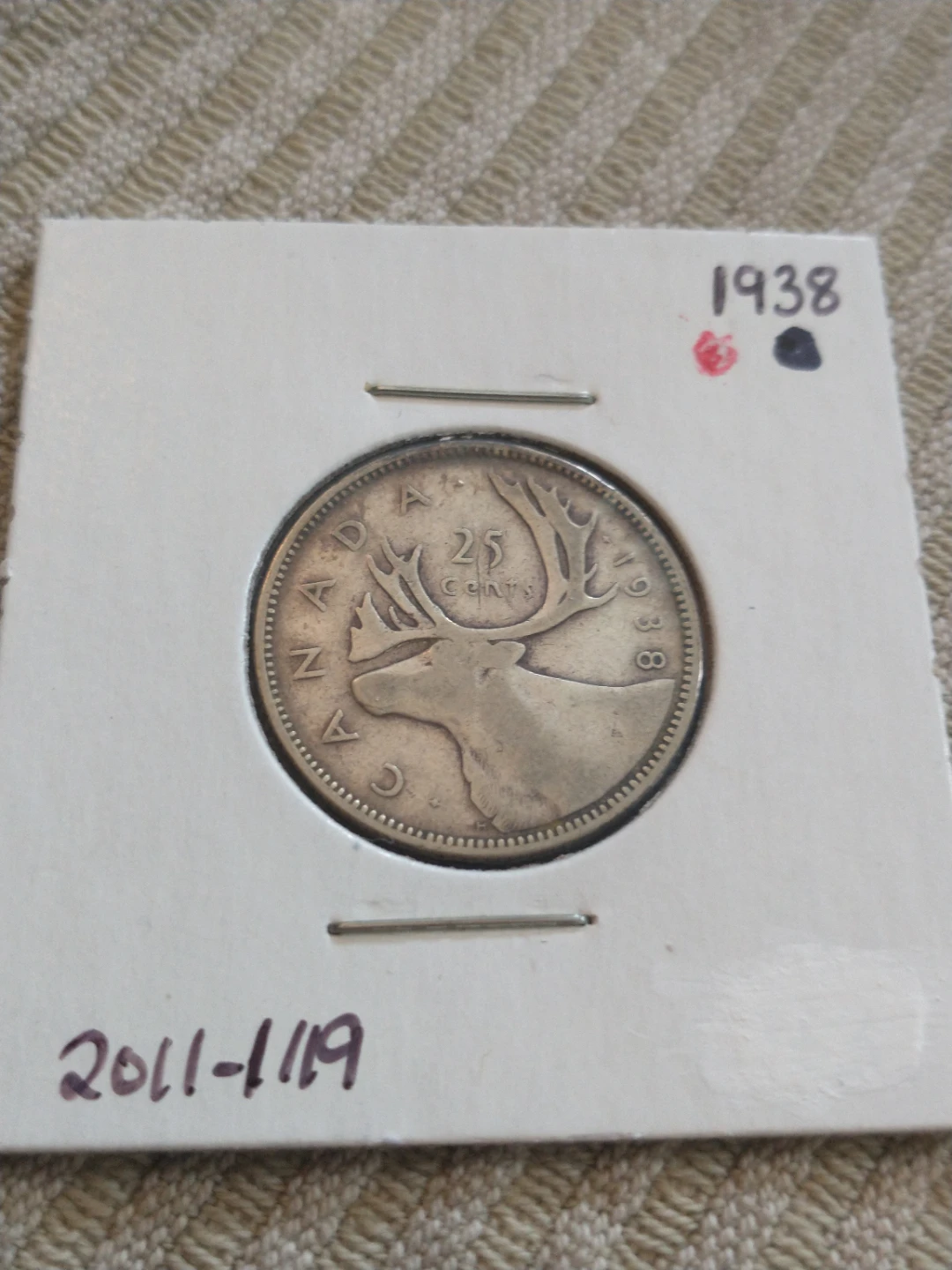 1938 Canadian 25 Cent Coin - photo 3