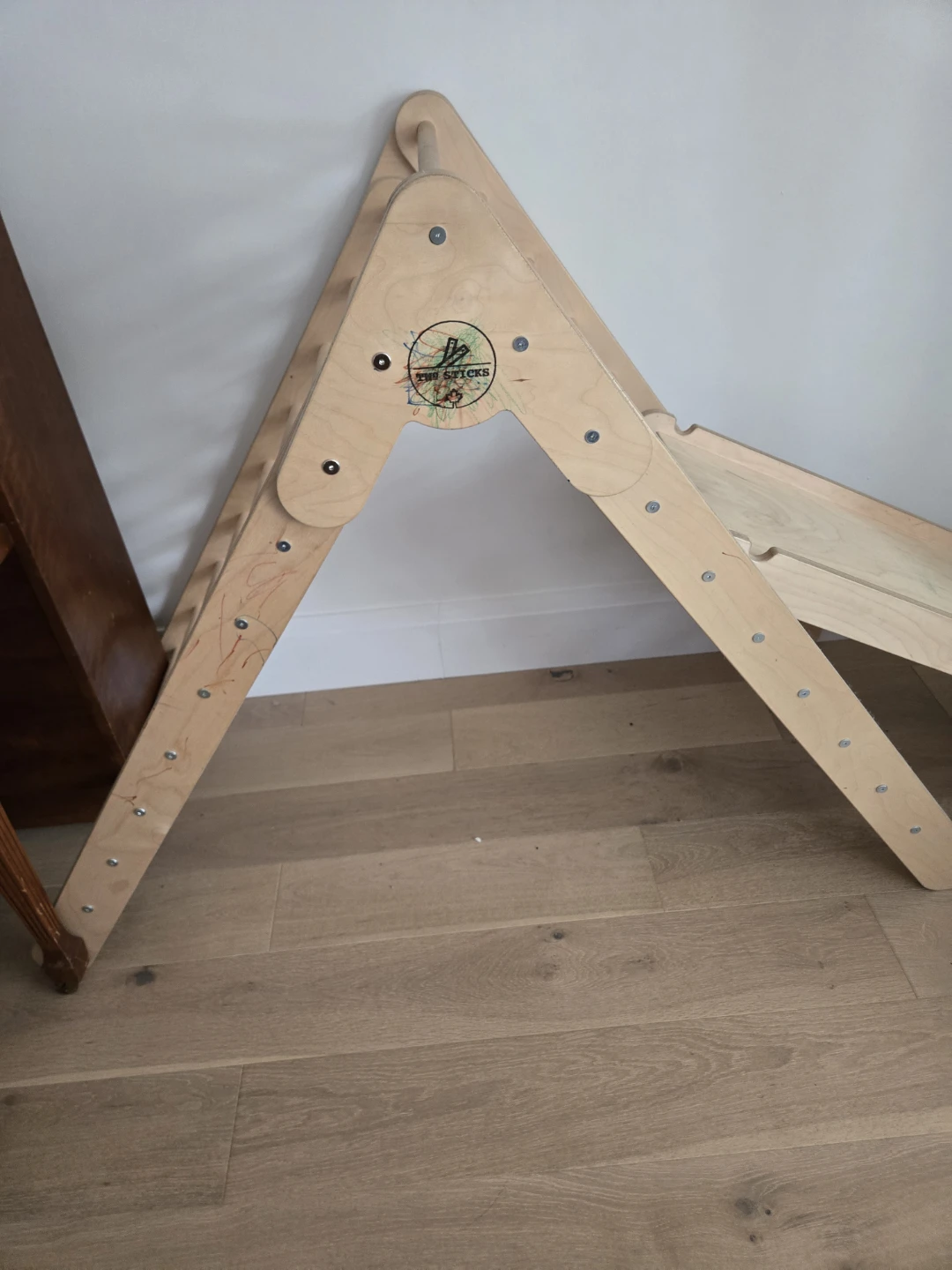 Wood Climbing Pikler Triangle with Slide and Rocker - photo 4
