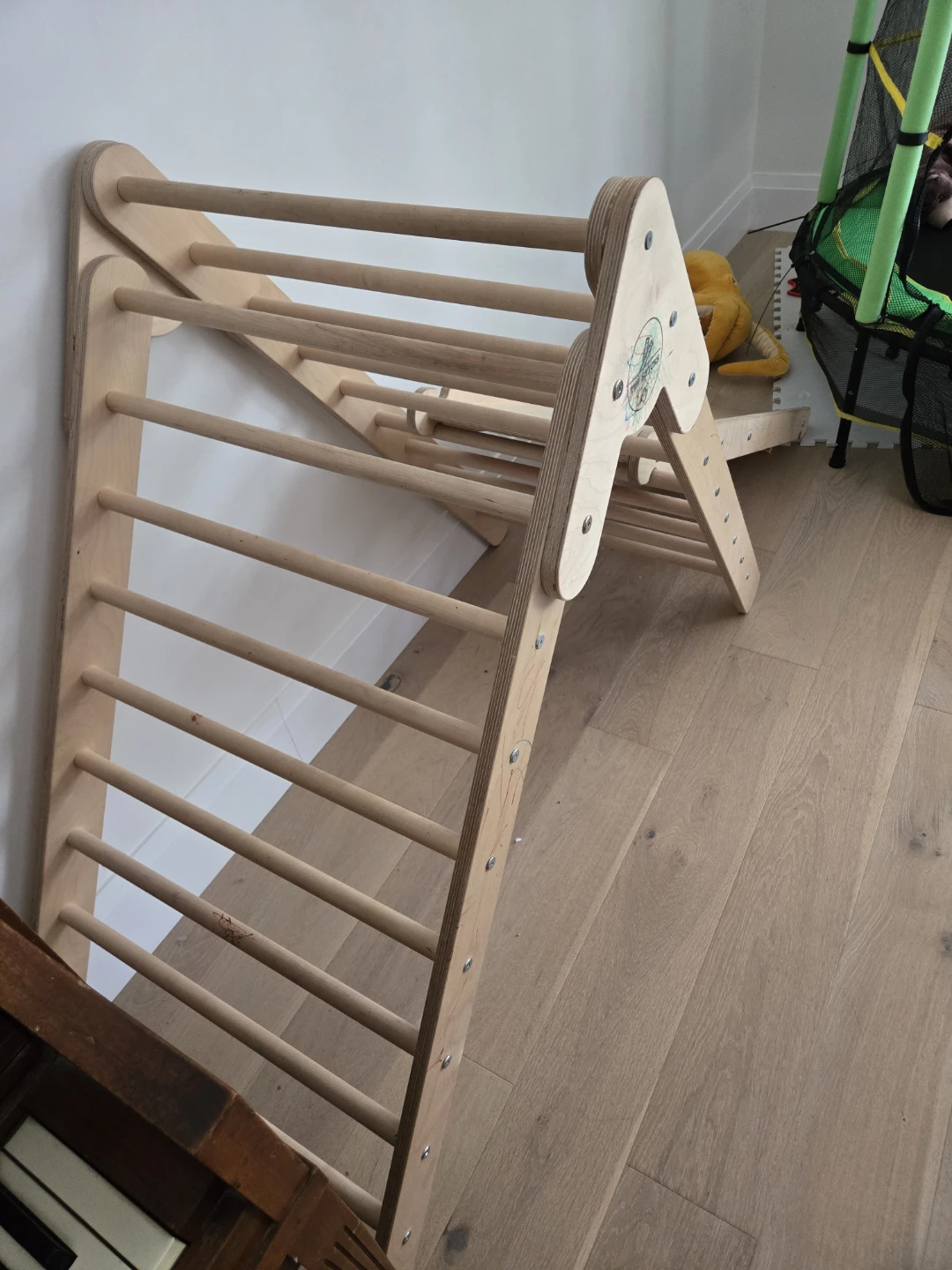 Wood Climbing Pikler Triangle with Slide and Rocker