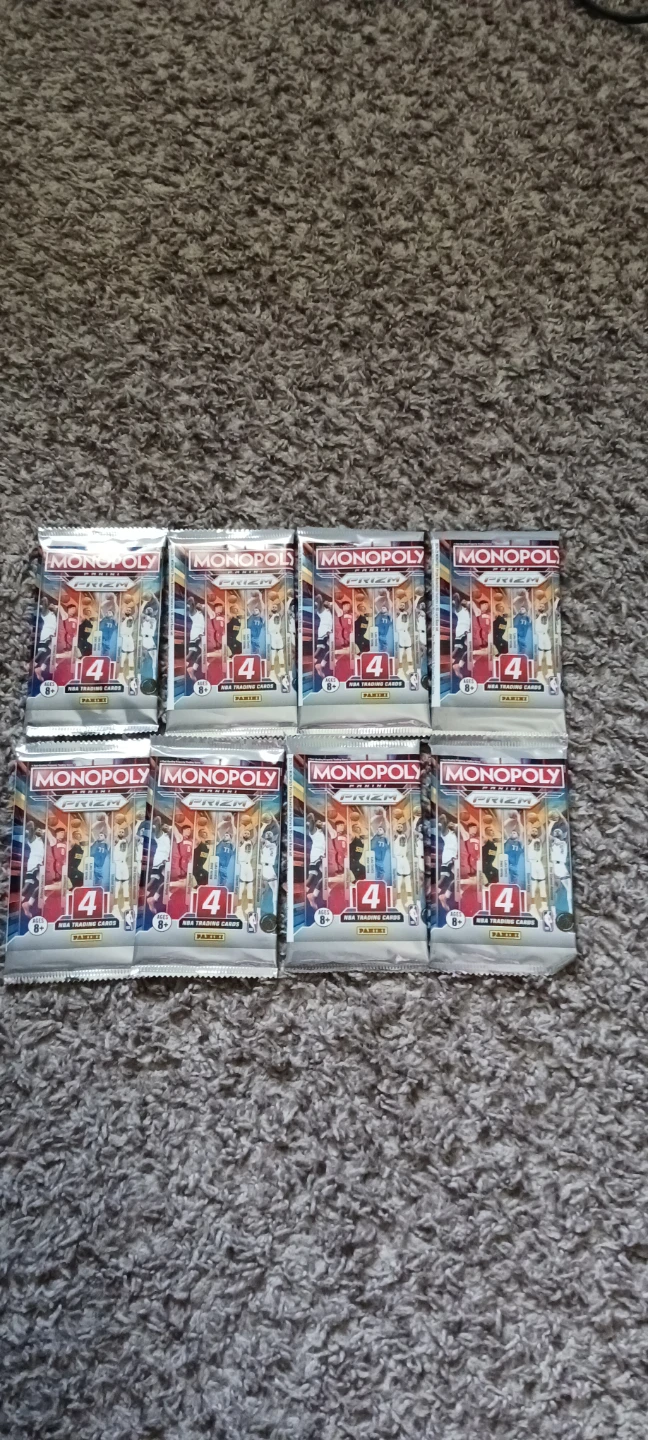 Panini Monopoly Prizm NBA Trading Card Packs (8 Total)