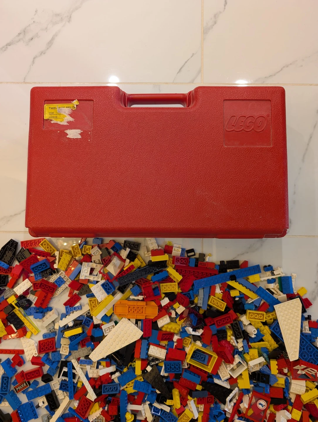Vintage LEGO pieces with Red Storage Case - photo 2