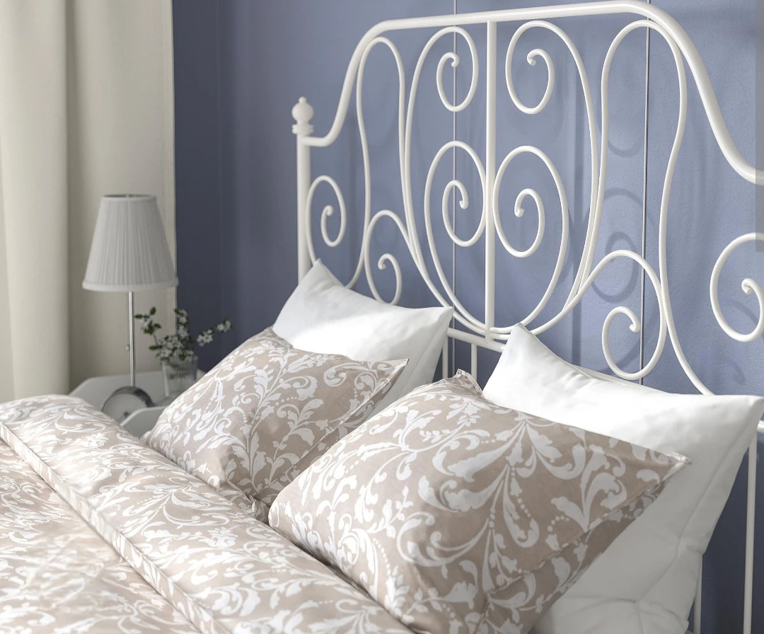 IKEA White Metal Bed Frame - Queen Size - photo 2