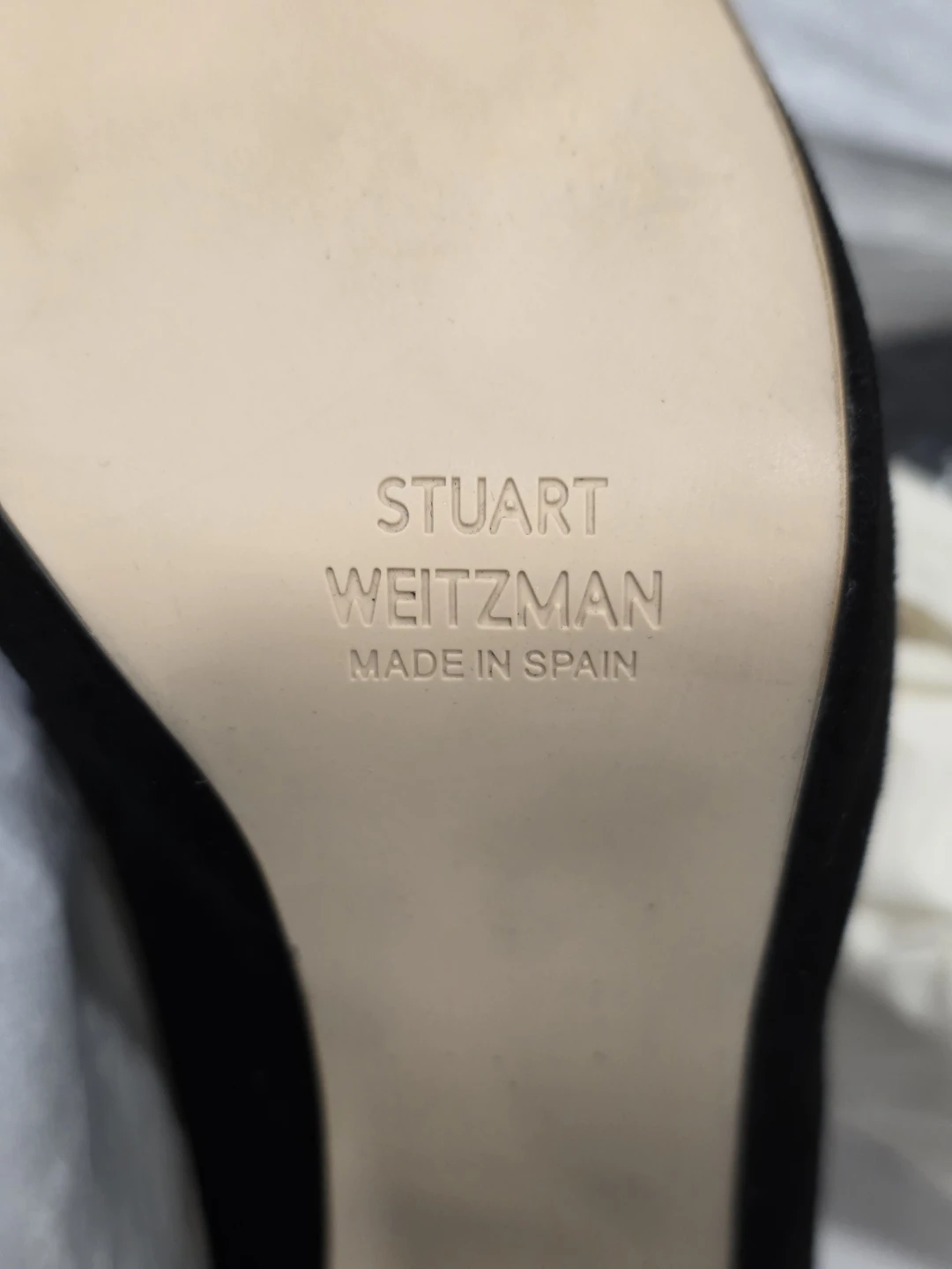 Stuart Weitzman Strongswoon Black Suede Women's Heels Size 5 - photo 3