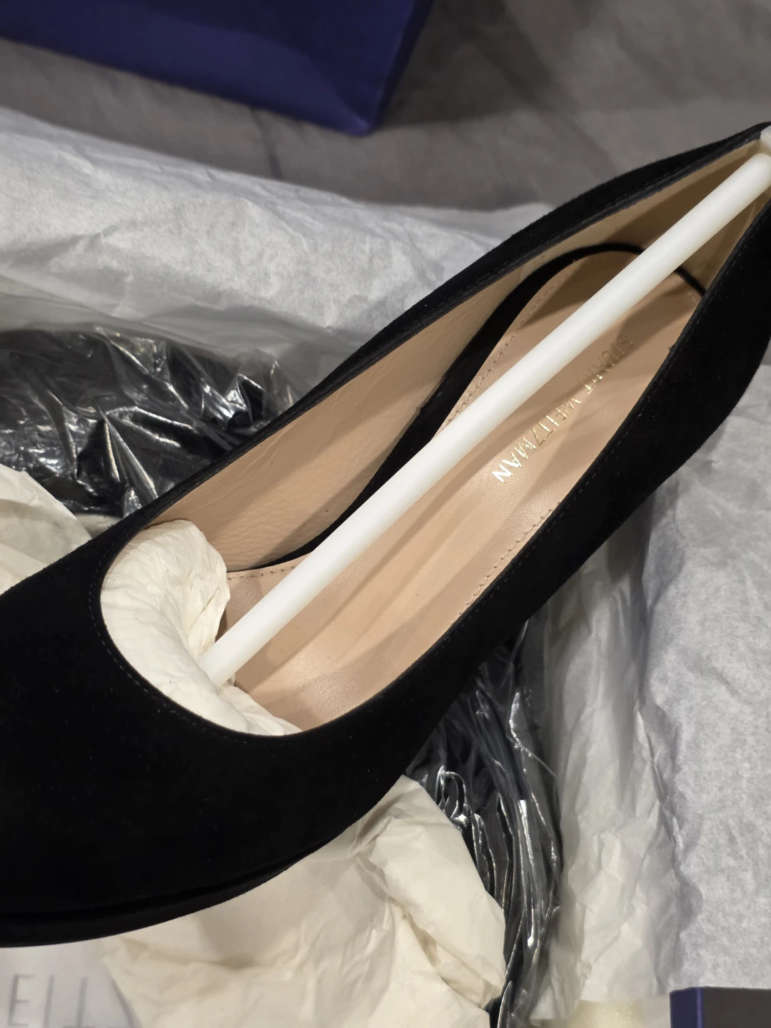 Stuart Weitzman Strongswoon Black Suede Women's Heels Size 5 - photo 4