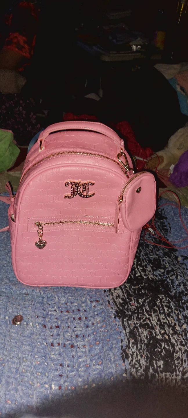 Juicy Couture Pink Backpack with Coin Pouch
