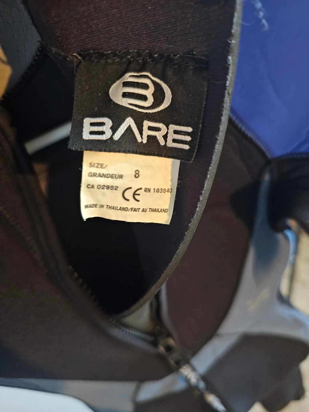 BARE Velocity 7/6mm Wetsuit Size 8 - photo 3