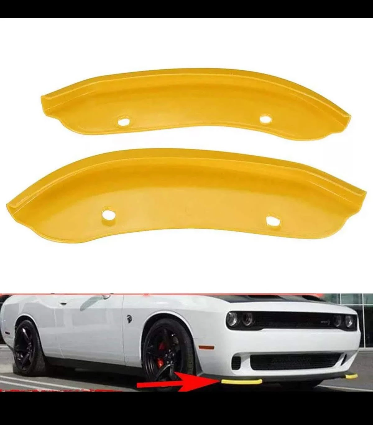 Bumper Lip Splitter for Dodge Challenger SRT Scat Pack 2015-2020 - photo 3