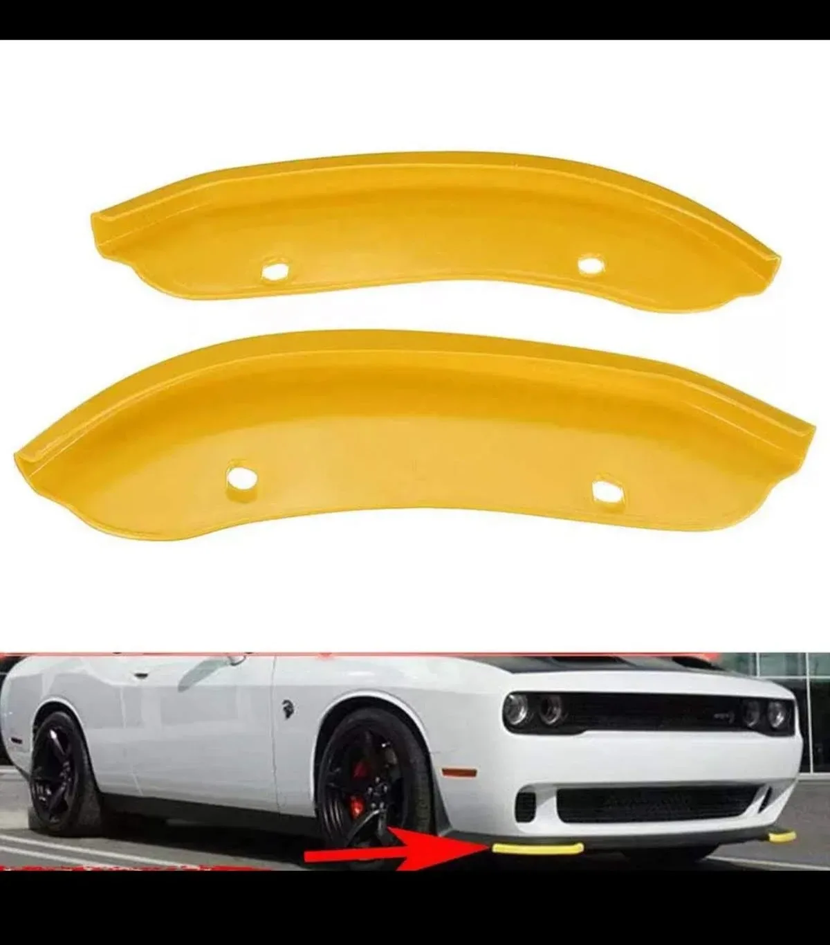 Bumper Lip Splitter for Dodge Challenger SRT Scat Pack 2015-2020 - photo 3