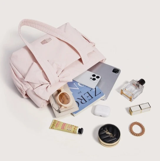 BAGSMART Crush Bow Tote Bag - Baby Pink - photo 2