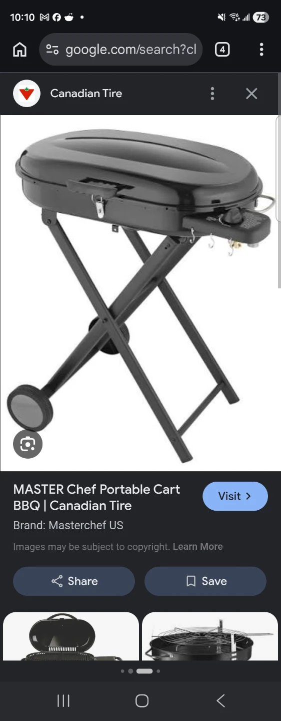Master Chef Portable Cart BBQ