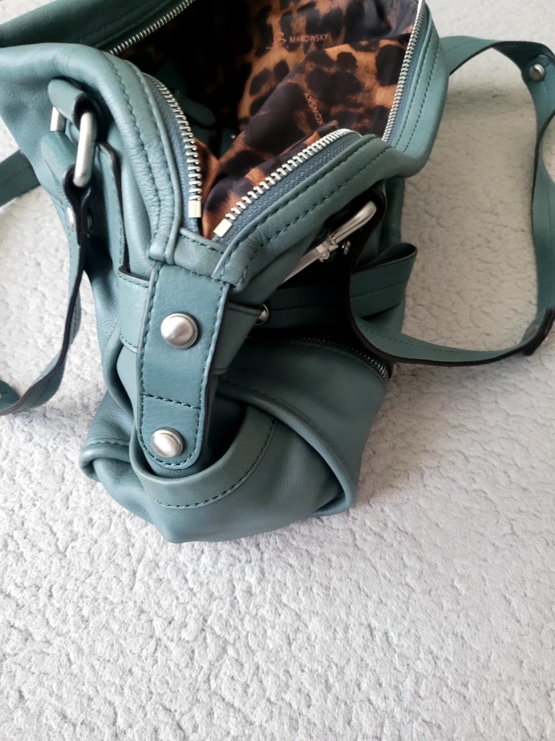 B  Makowsky Teal Leather Bag - photo 4