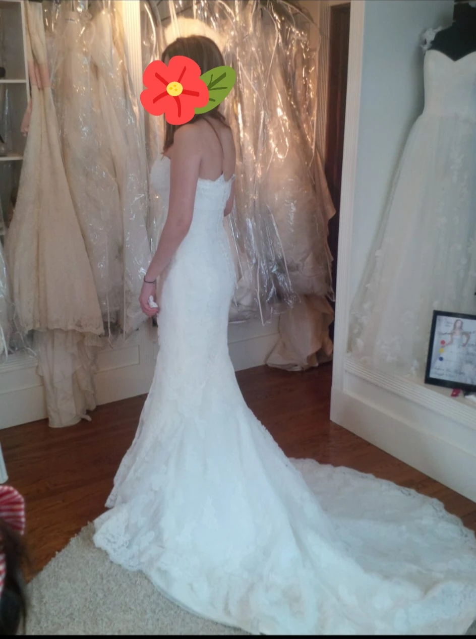 White Lace Mermaid Wedding Dress - photo 2