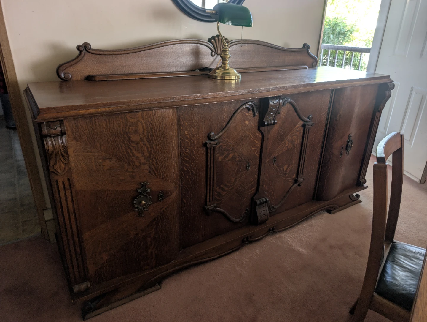 Antique Oak Sideboard - photo 2