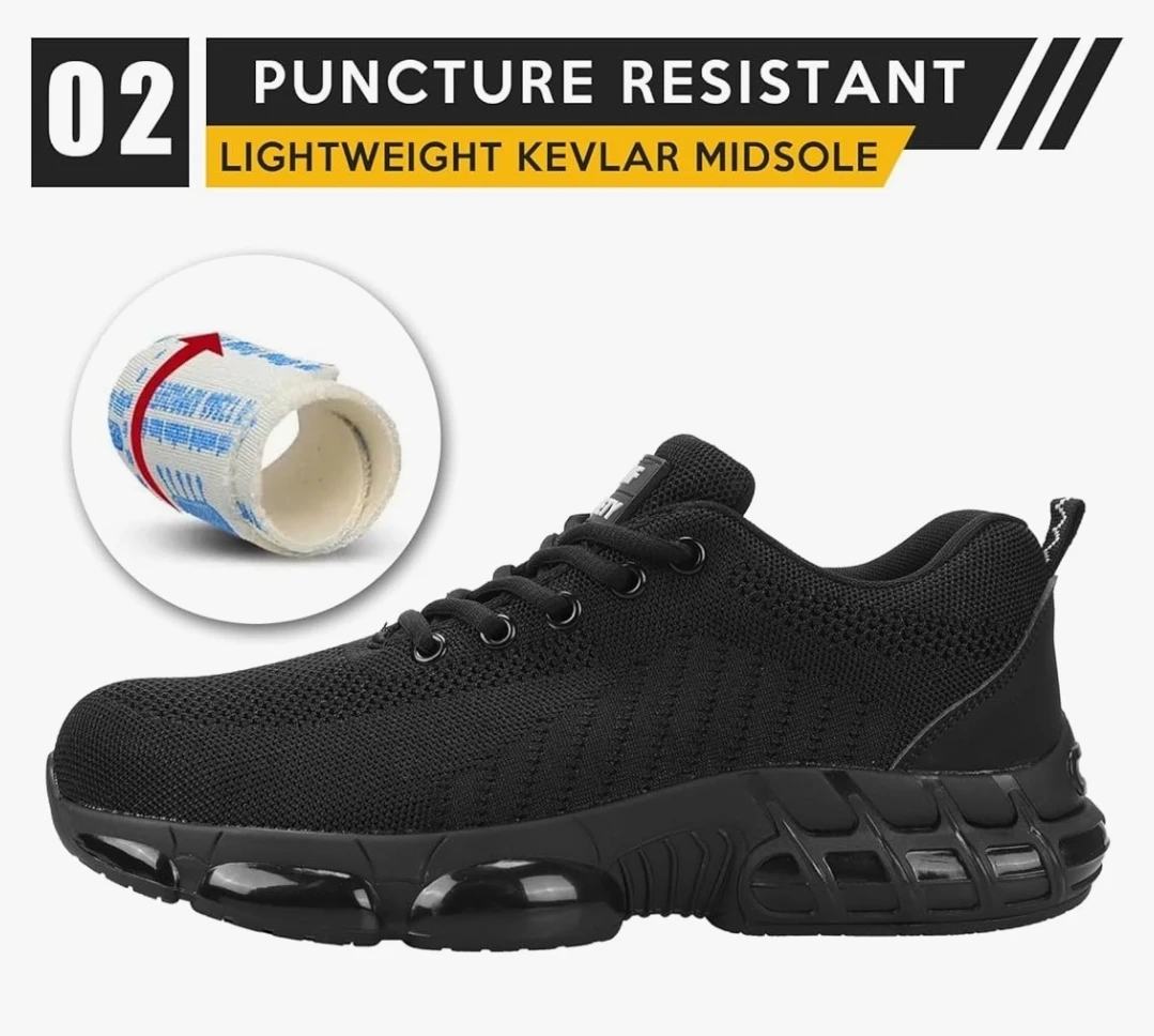 OWIF Safety Black Steel Toe Work Shoes - photo 3