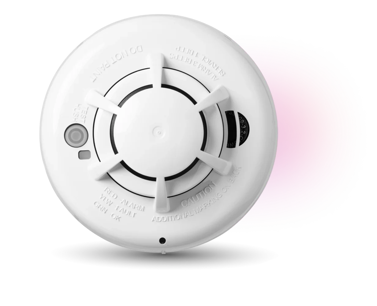1 White Smoke Detector with Test Button