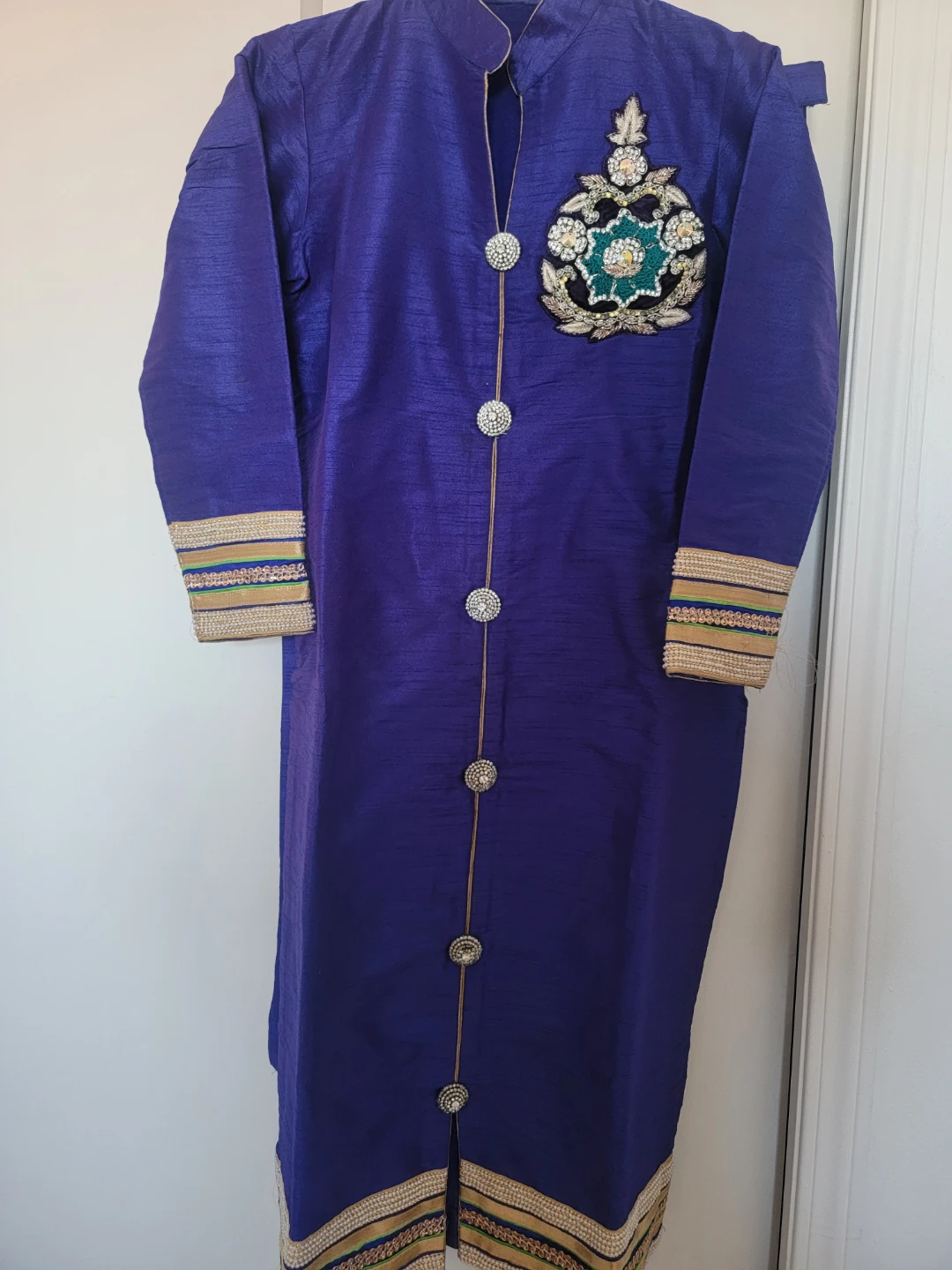 Purple Kurta with Embellishments
