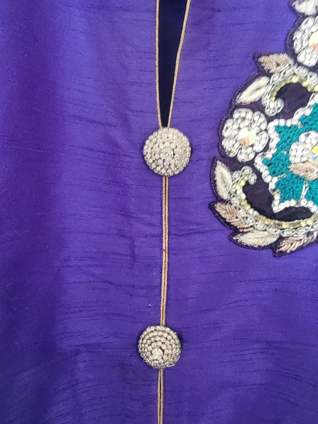 Purple Kurta with Embellishments - photo 3