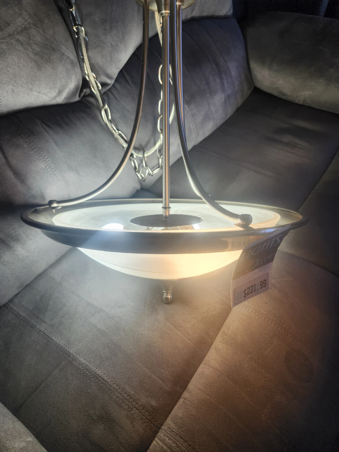 Brushed Nickel Pendant Light Fixture - photo 2