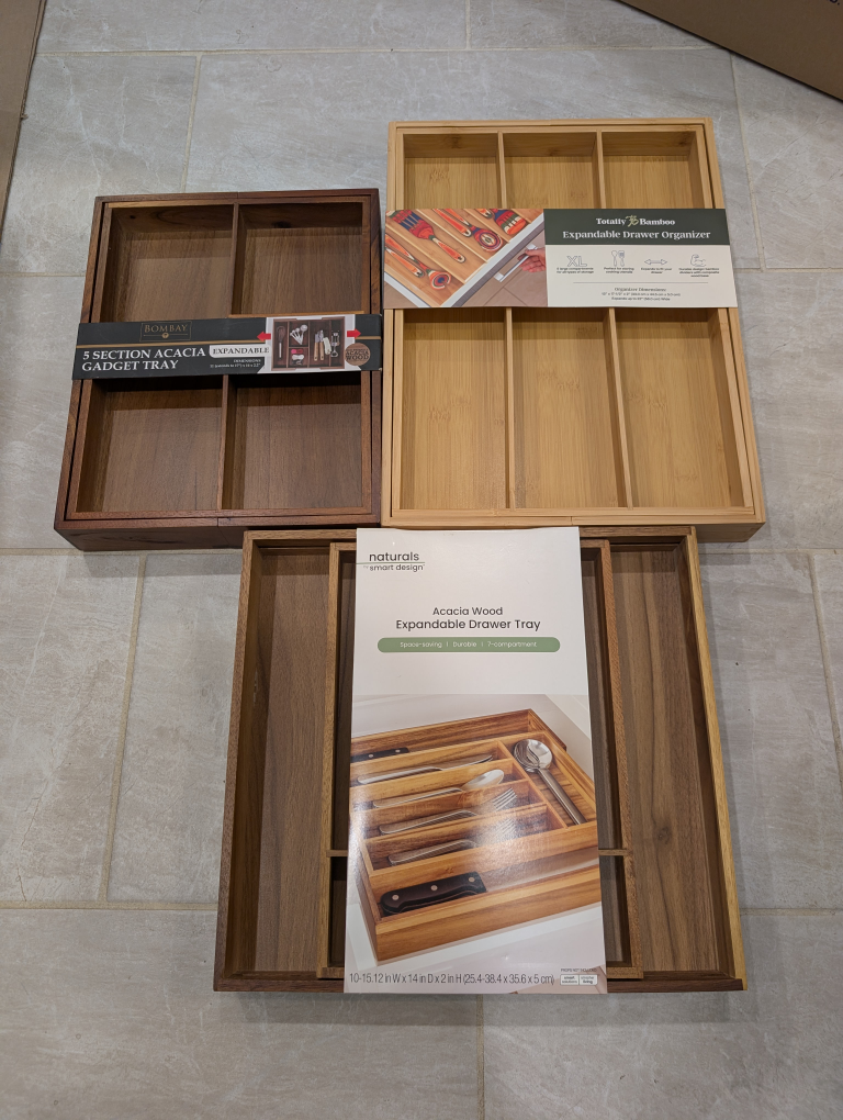 Expandable Drawer Organizer - Bamboo & Acacia Wood