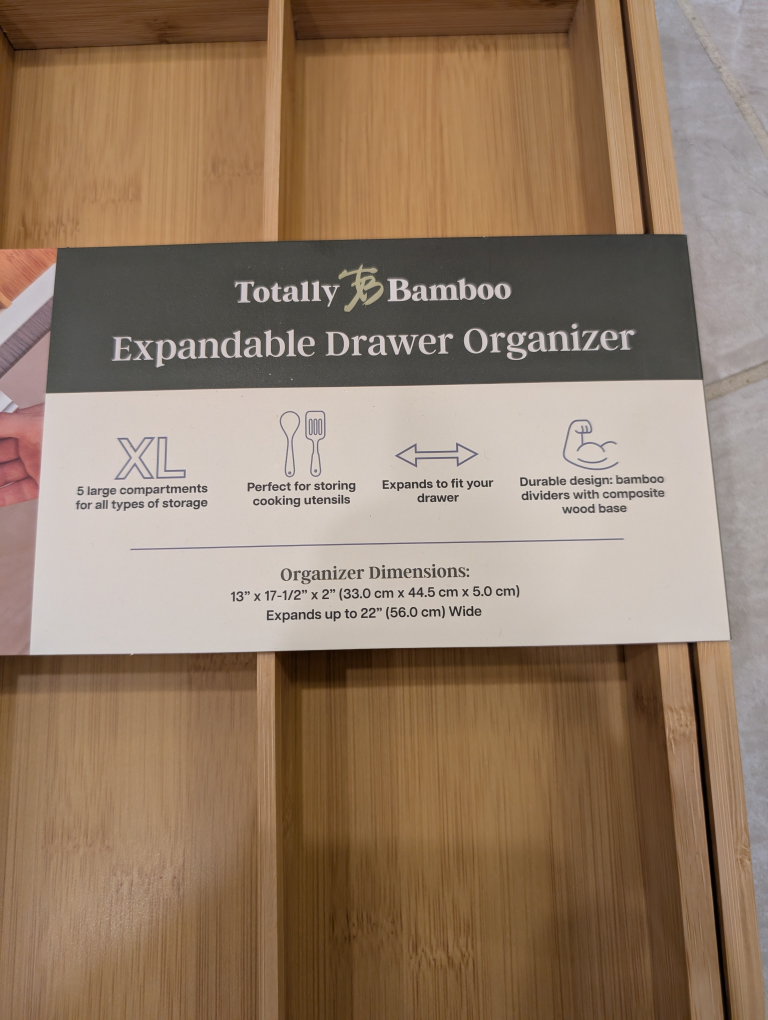 Expandable Drawer Organizer - Bamboo & Acacia Wood - photo 3