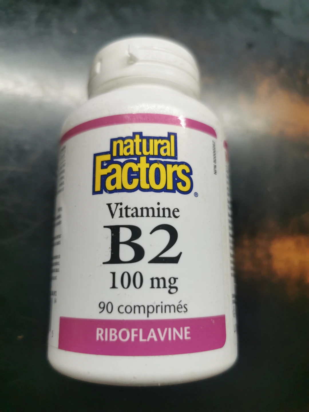 Natural Factors Vitamin B2 100 mg Riboflavin - 90 Capsules