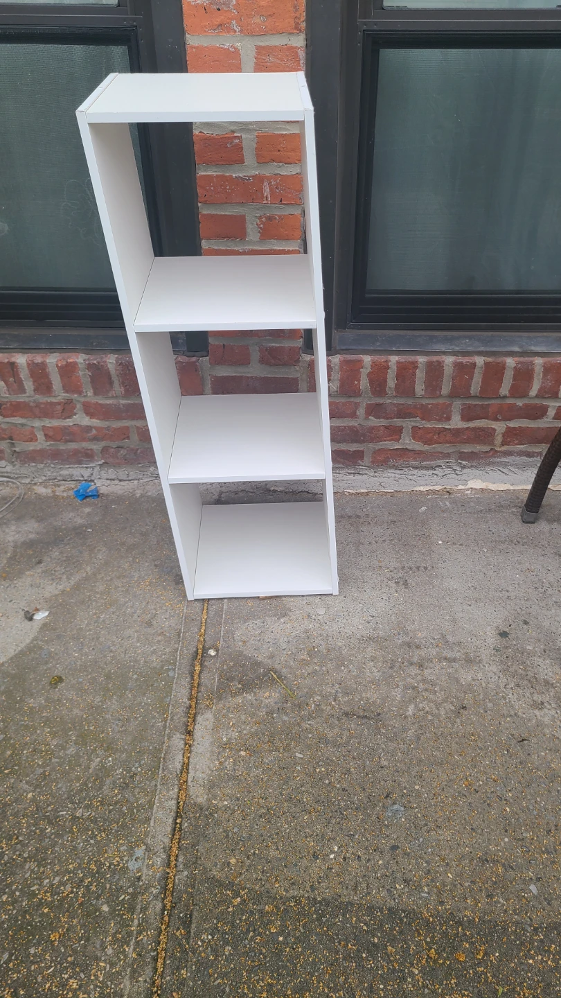 White 3-Shelf Corner Unit