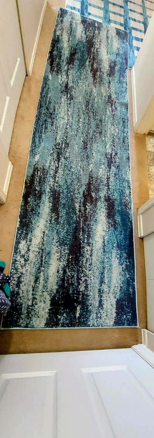 Hallway /  Runner Rug - Blue 2'7" x 10"