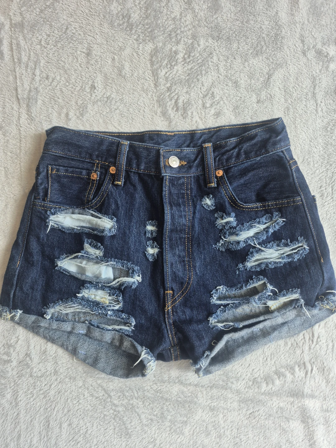Levi's Distressed Denim Shorts