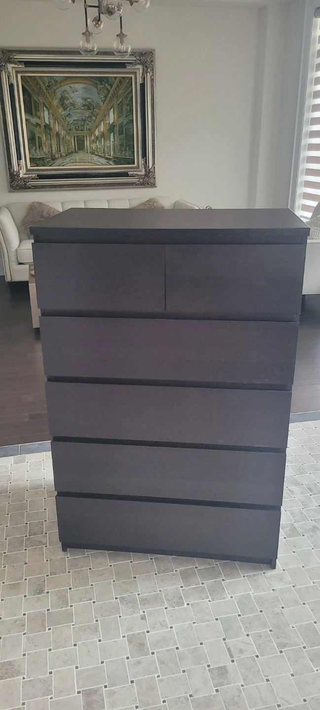 Dark Brown 6-Drawer Dresser - photo 2