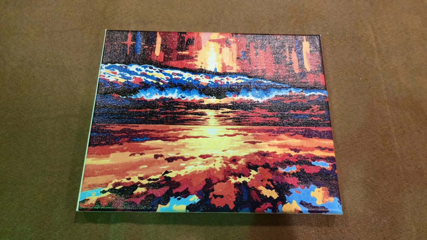 Canvas Print Wave Sunset