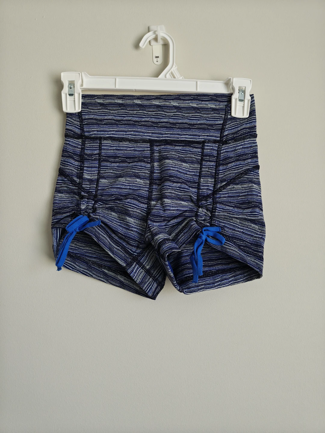 Lululemon Blue Striped Running Shorts Size 4