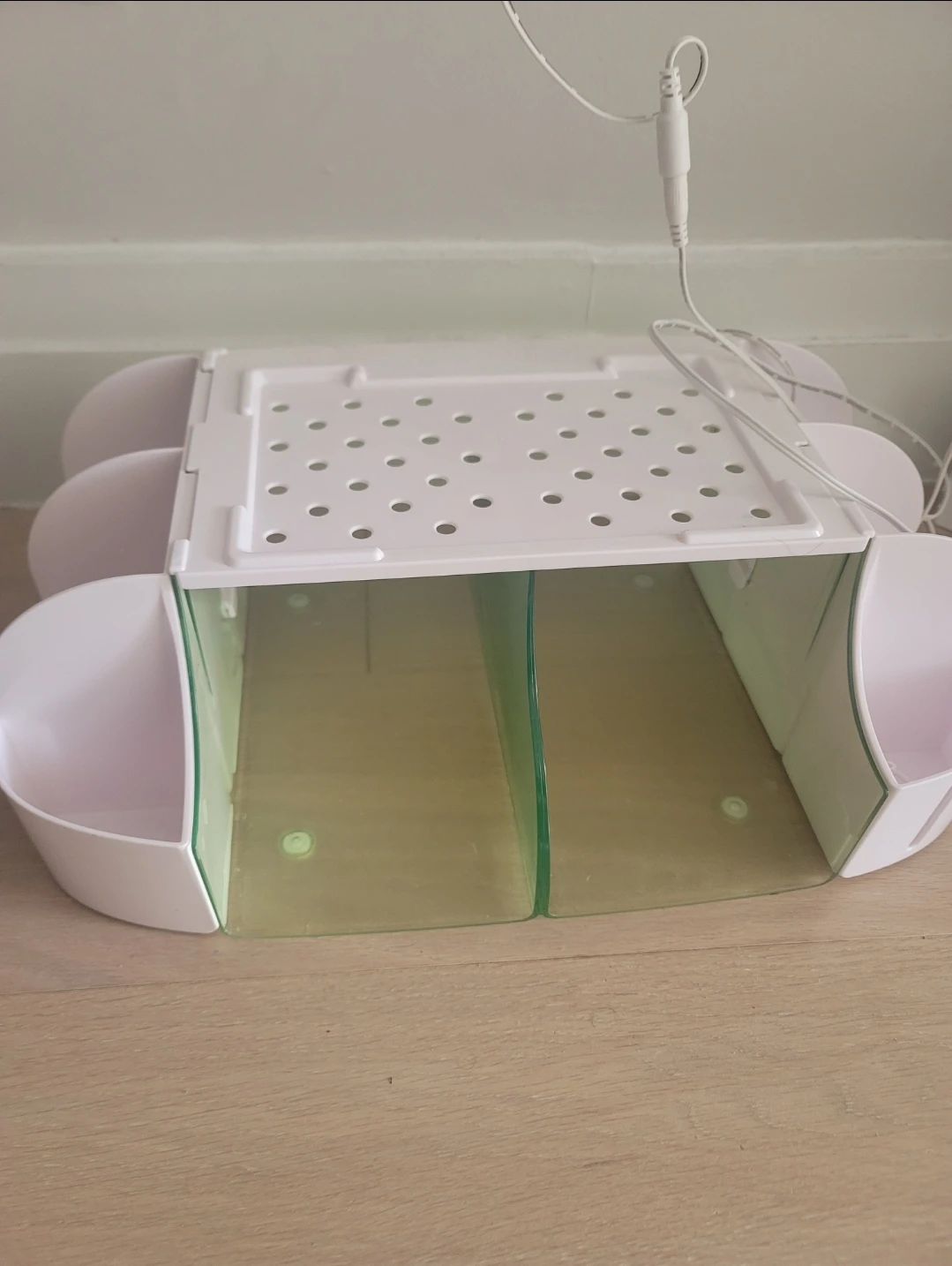 White Baby Bottle Sterilizer and Warmer with Organizer